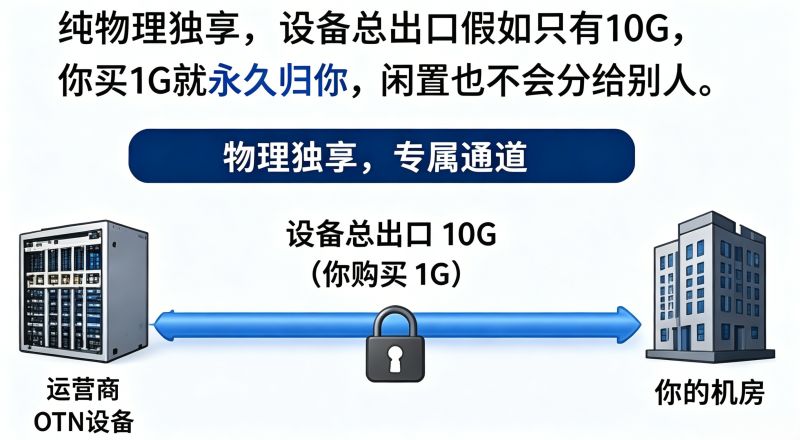 不是所有独享专线都一样，OTN 才是真独占